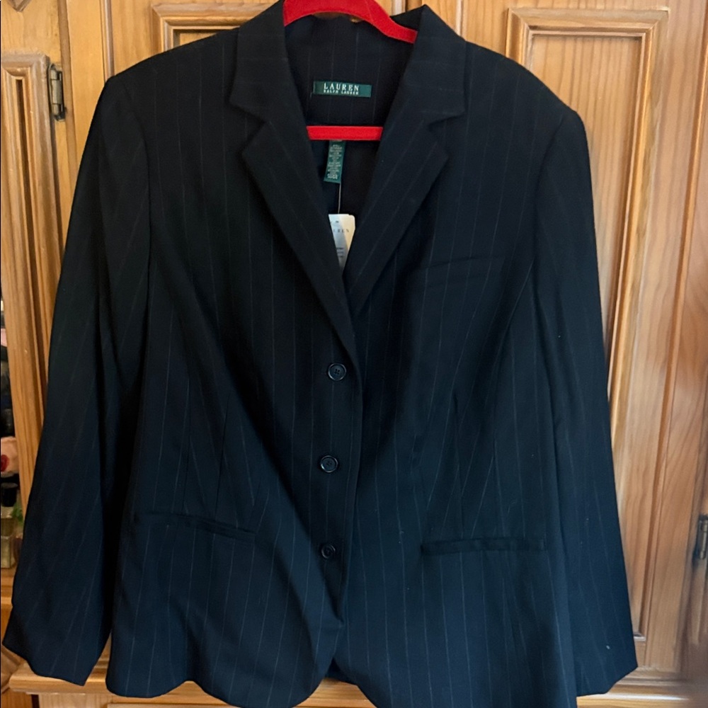 Lauren Ralph Lauren black Pinstripe Blazer